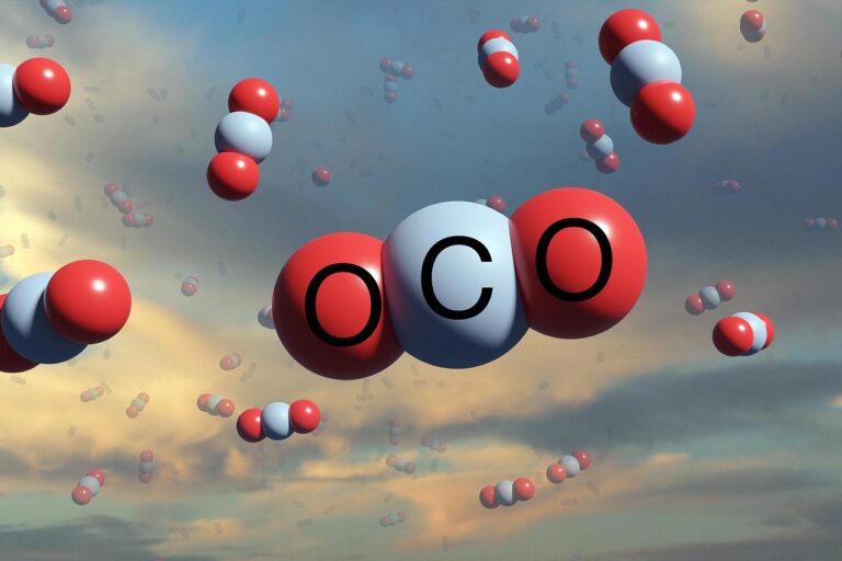 Rechenzentrum und Glasfaserkabel symbolisieren CO2-Emissionen durch digitalen Datenverkehr